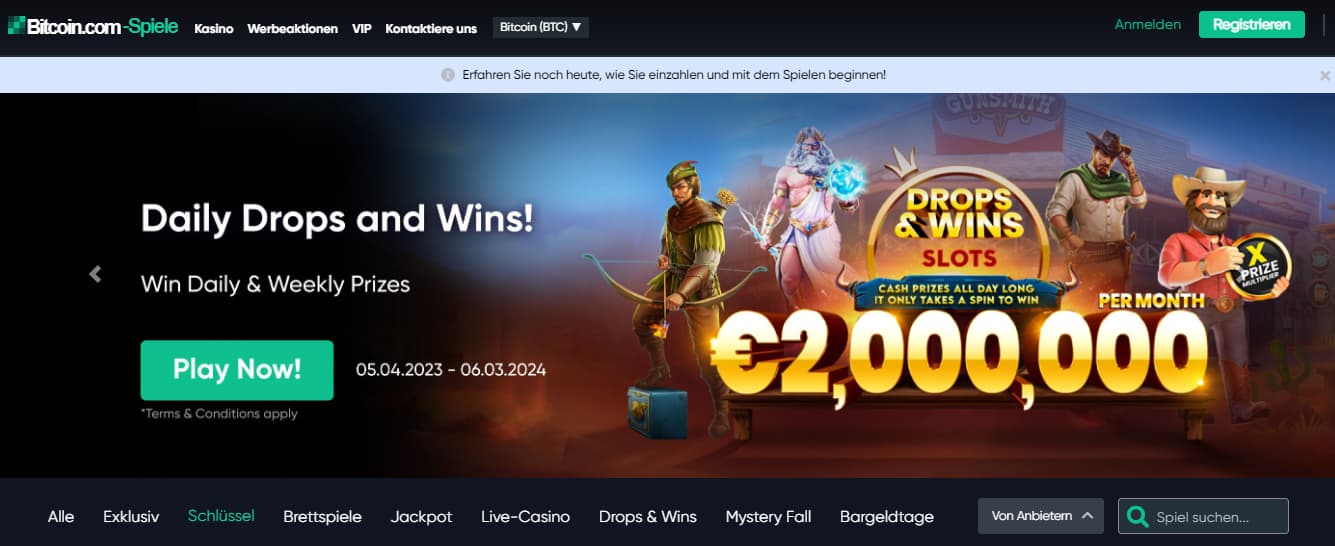 Bitcoin.com Games Krypto Casino