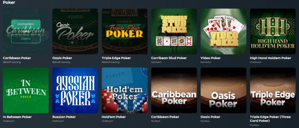 Poker Spiele bei Vave Casinoi