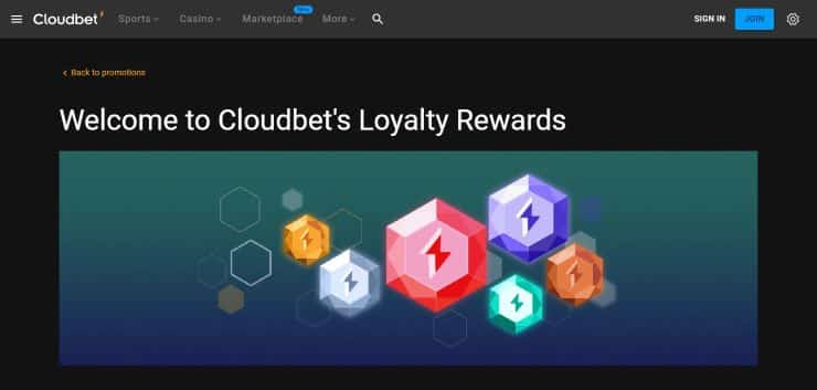 Cloudbet VIP-programma - loyaliteitsbonussen
