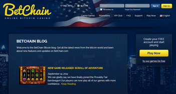 Betchain Casino Home Page