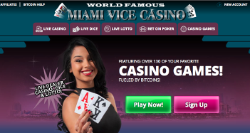 Miami Vice Casino Home Page