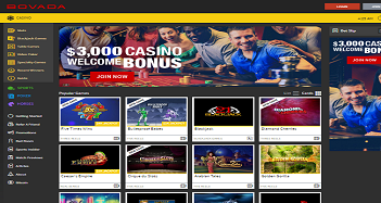 Bovada Casino Home Page