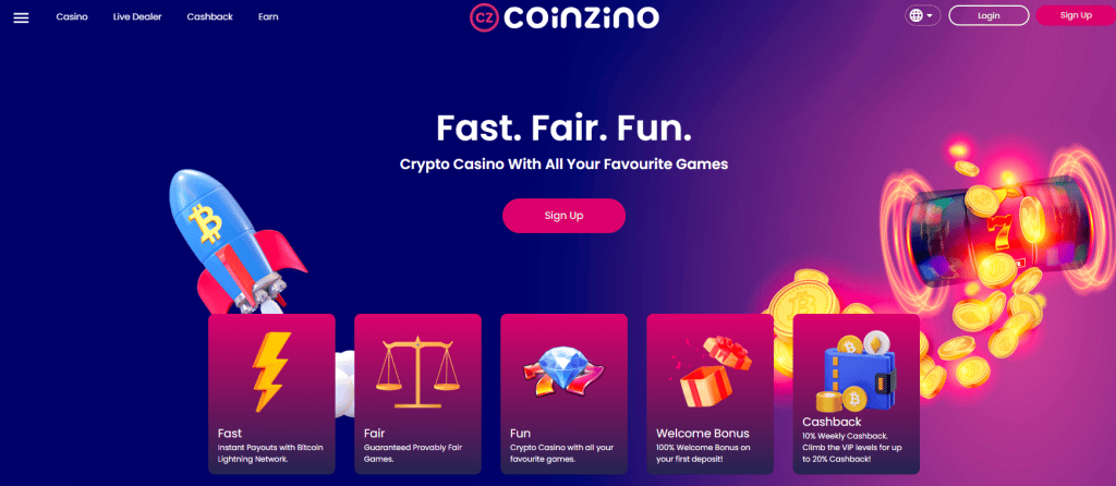 Coinzino Easy to Register Bitcoin Roulette Site