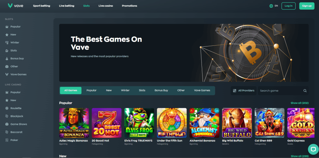 Vave Best Bitcoin Roulette and Sportsbook Site