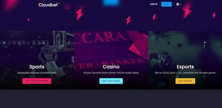 Cloudbet Home Page
