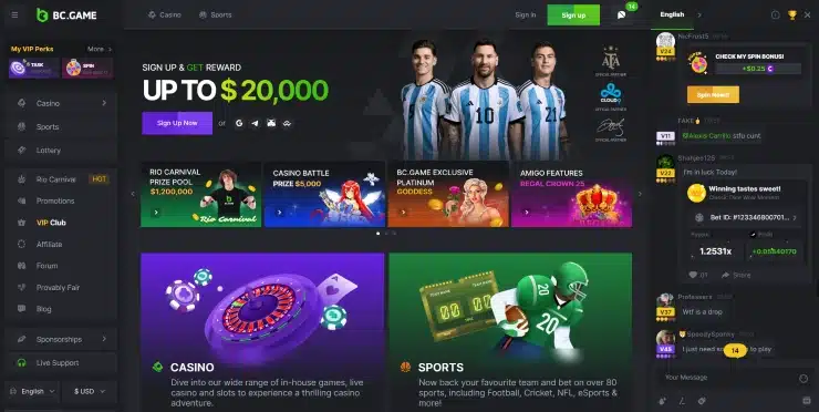 BC game best dogecoin us gambling sites