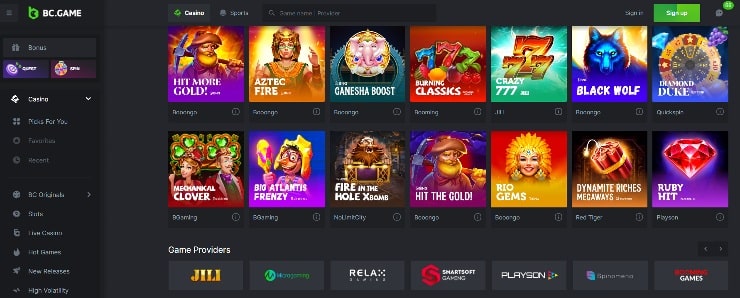 Bitcoin Casinos in India BC.Game