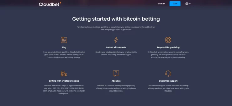 Cloudbet get started