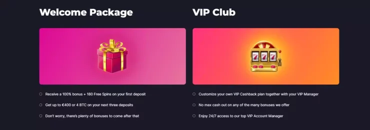 welcome pack and VIP