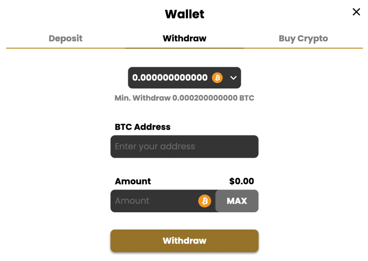 Lucky Block Wallet Page