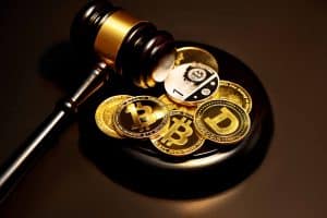 Bitcoin next to a court hammer(Source: Unsplash)