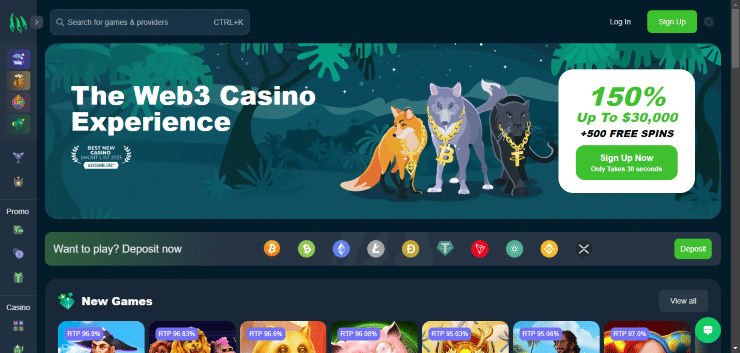 Wild.io Bitcoin mobile casino