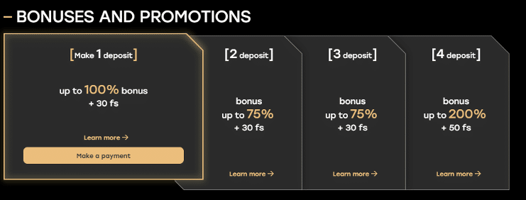 bonuses on Fairspin