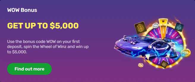 Winz Casino wow bonus