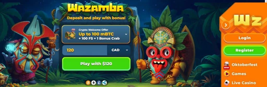 Wazamba Casino Login 1